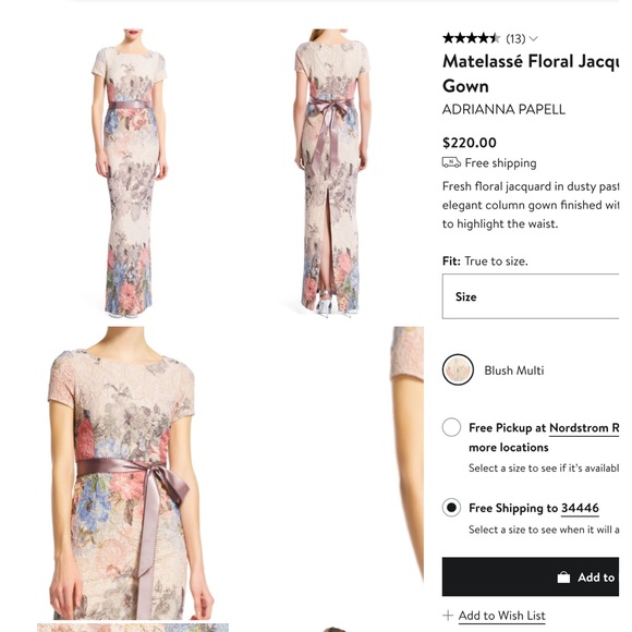 Adrianna Papell Jacquard Column Gown. S3 - Picture 16 of 17